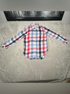SO Perfect Shirt Women's Large Plaid
Button Up Relaxed Fit Soft